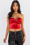 SATIN DIAMOND STRAP TOP