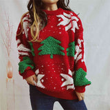 SNOWFLAKE ROUND NECK SWEATER