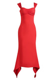 RUCHED SWEETHEART NECKLINE MAXI DRESS