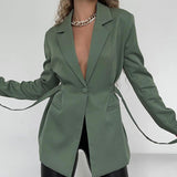 COLLAR LONG SLEEVE BLAZER