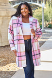 DOUBLE TAKE PLAID BUTTON UP COLLAT COAT