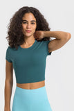 ROUND NECK SHORT SLEEVE SPORTS T SHIRT TOP