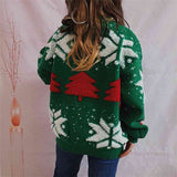 SNOWFLAKE ROUND NECK SWEATER