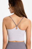 CRISS CROSS BACK SCOOP NECK SPORT CAMI