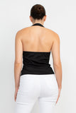 COLLARED OPEN BACK TOP