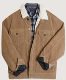 MENS CASUAL CORDUROY LINED TRUCKER JACKET