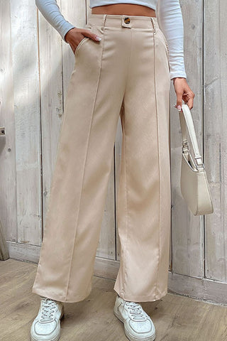 CENTER SEAM WIDE LEG PANTS