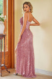 SEQUIN SLIT MAXI DRESS