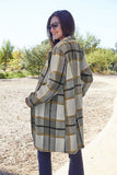 DOUBLE TAKE PLAID BUTTON UP COLLAT COAT