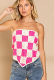 KNIT BANDEAU SCARF TOP