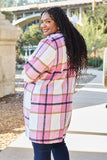 DOUBLE TAKE PLAID BUTTON UP COLLAT COAT