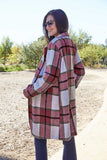 DOUBLE TAKE PLAID BUTTON UP COLLAT COAT