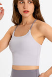 CRISS CROSS BACK SCOOP NECK SPORT CAMI