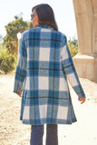 DOUBLE TAKE PLAID BUTTON UP COLLAT COAT