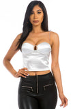 SATIN DIAMOND STRAP TOP