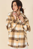 PLAID SHERPA JACKET