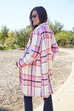 DOUBLE TAKE PLAID BUTTON UP COLLAT COAT