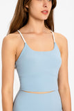 CRISS CROSS BACK SCOOP NECK SPORT CAMI