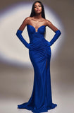 STRAPLESS GLITTER GOWN