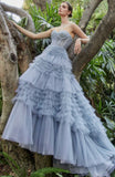 CORSET PRINCESS TULLE RUFFLE BALL GOWN