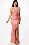 RUST ROSE SATIN GOWN