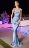 FITTED SATIN SLIP GOWN