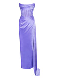 GISELLE PURPLE LINED CORSET GOWN