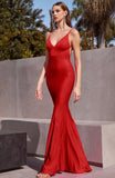 GLITTER STRETCH SATIN GOWN