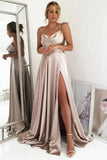 CINDERELLA SAND SATIN TIE STRAP GOWN