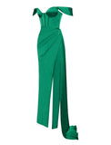 EMERALD SWEETHEART SATIN GOWN