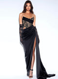 CASSIE LACE SATIN CORSET GOWN