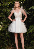 A LINE TULLE MINI DRESS