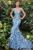 FEATHER MERMAID GOWN