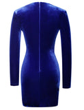 ROYAL BLUE VELVET DRESS