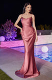 FITTED SATIN SLIP GOWN