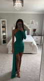 PRINCESS GREEN MINI DRAPED DRESS