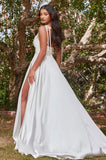 CINDERELLA WHITE SATIN GOWN