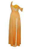 ORANGE SILK MAXI DRESS