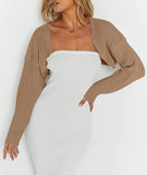 RIBBED SHOULDER SHRUG