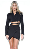 BLACK CROP BLAZER