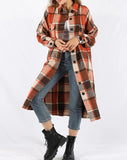 PLAID LONG SHACKET