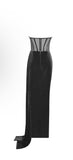 LINED CORSET VELVET BLACK GOWN