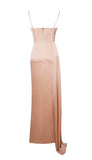 BLUSH DRAPED CORSET GOWN