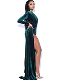 EMERALD VELVET GOWN