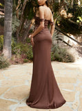 MAHOGANY SATIN GOWN