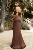 MAUVE ROSE SATIN GOWN