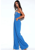 BLUE CORSET WIDE LEG JUMPSUIT