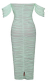 ERIN RUCHED MIDI DRESS