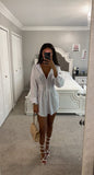 BOYFRIEND BUTTON UP MINI DRESS