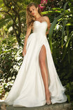 SATIN STRAPLESS BRIDAL BALL GOWN